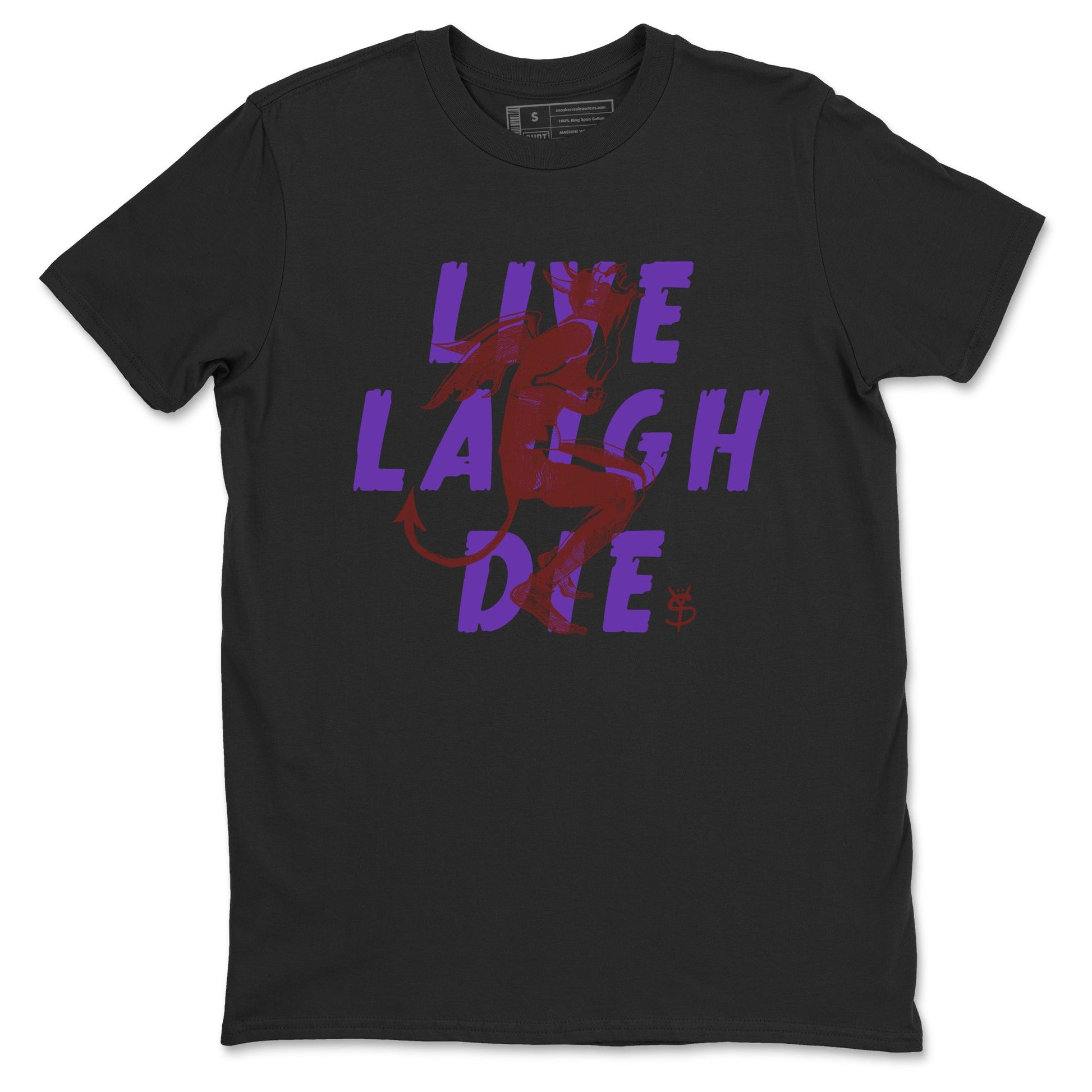 Sneaker match tees – Sneaker Threads To Match Dunk Low Persian Violet Shoes – Laughing Devil Tee Black 2