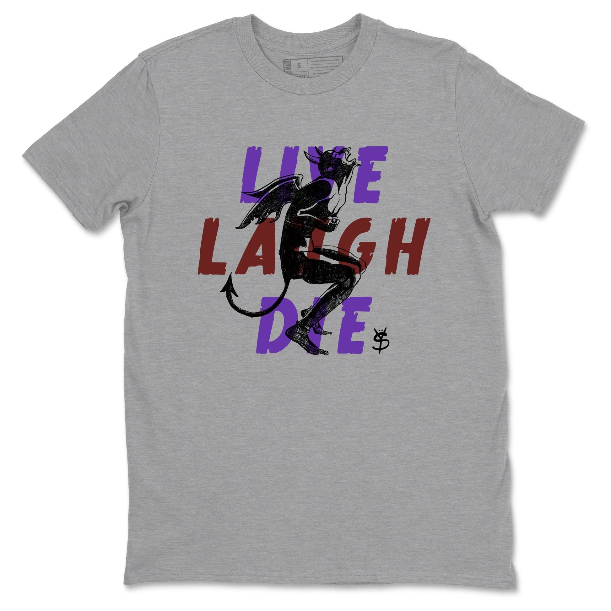 Sneaker match tees – Sneaker Threads To Match Dunk Low Persian Violet Shoes – Laughing Devil Tee Heather Grey 2