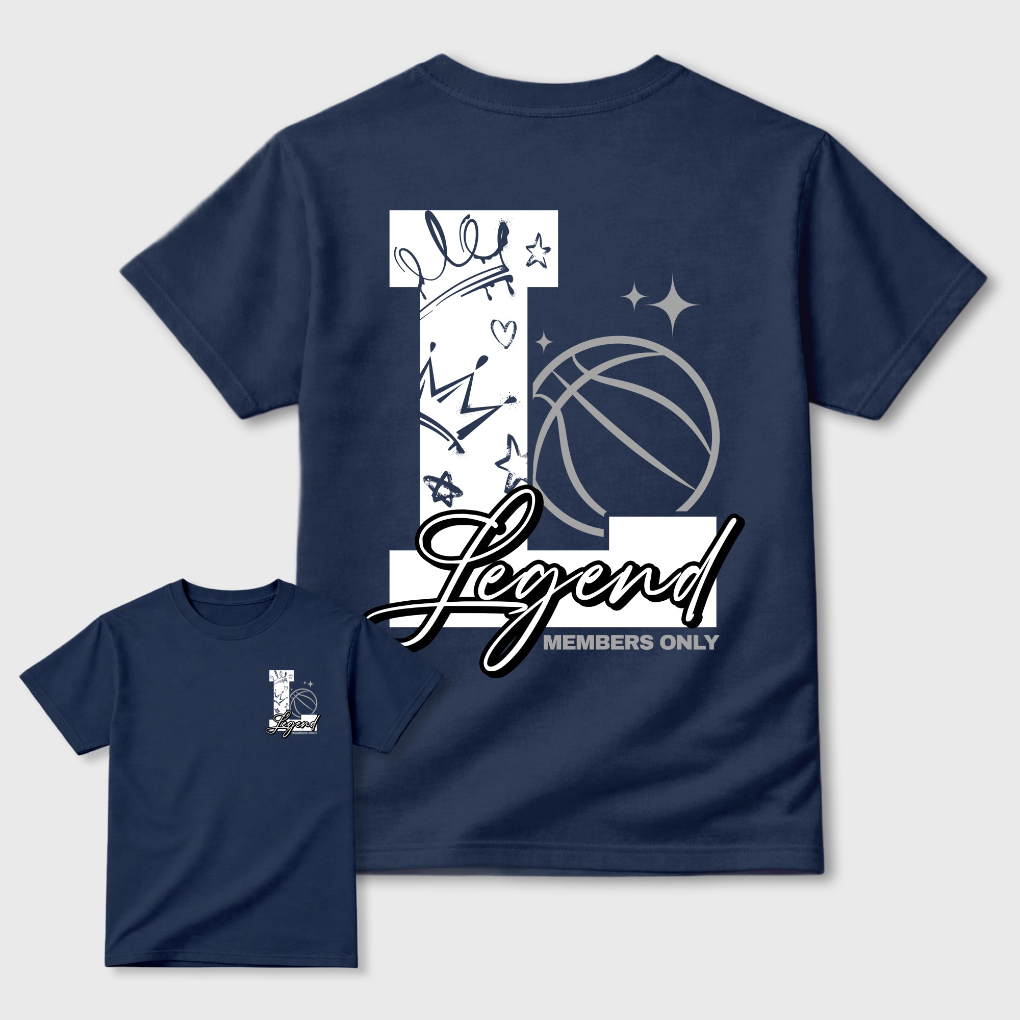 Legend Graphic T-Shirt featuring original streetwear artwork designed to match the . Navy Graphic T-Shirt.