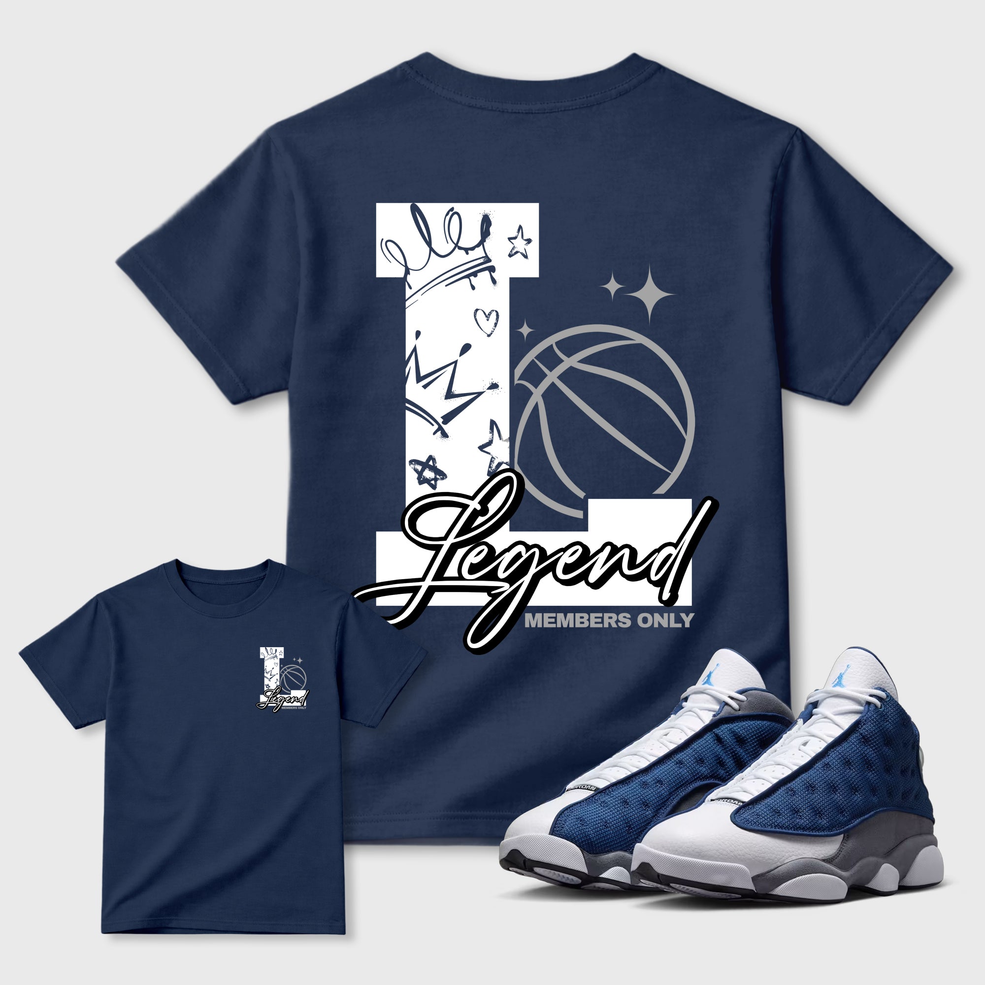 Legend Graphic T-Shirt featuring original streetwear artwork designed to match the . Navy Graphic T-Shirt.