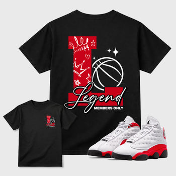 Legend sneaker match t-shirt styled to complete your fit with the sneakers, shown in Black.