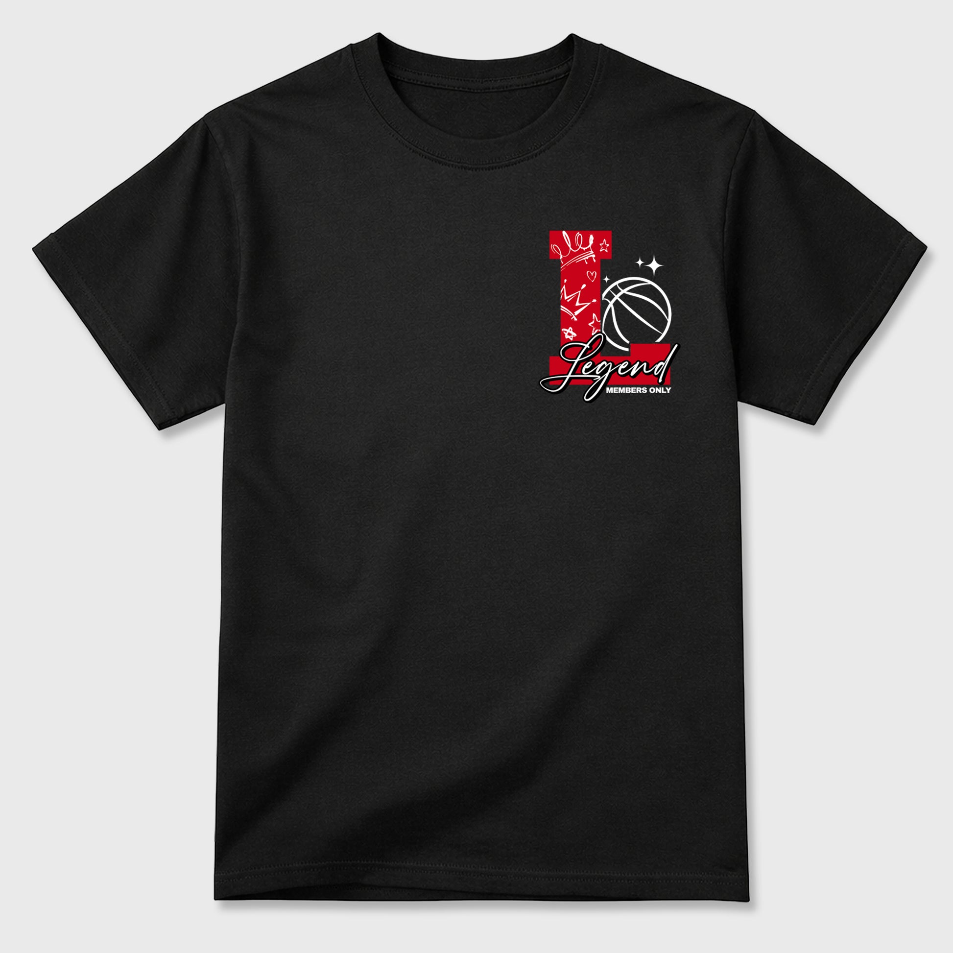 Legend sneaker match t-shirt styled to complete your fit with the sneakers, shown in Black.