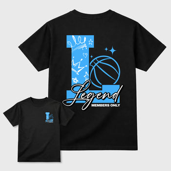 Legend sneaker match t-shirt styled to complete your fit with the sneakers, shown in Black.