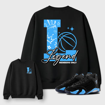 Legend sneaker match t-shirt styled to complete your fit with the sneakers, shown in Black.