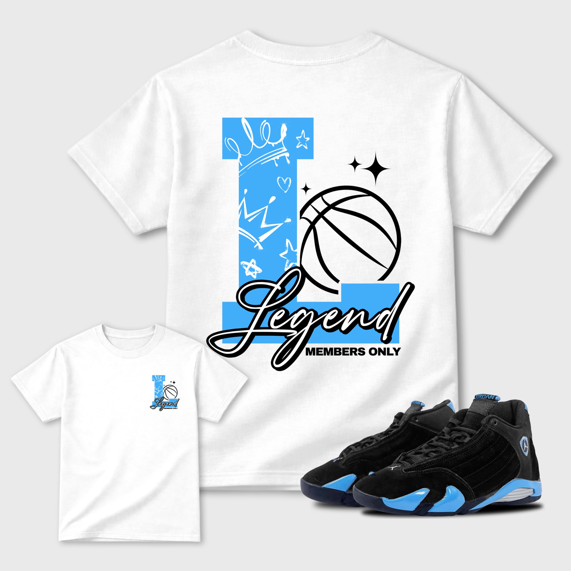 Legend sneaker match t-shirt styled to complete your fit with the sneakers, shown in White.