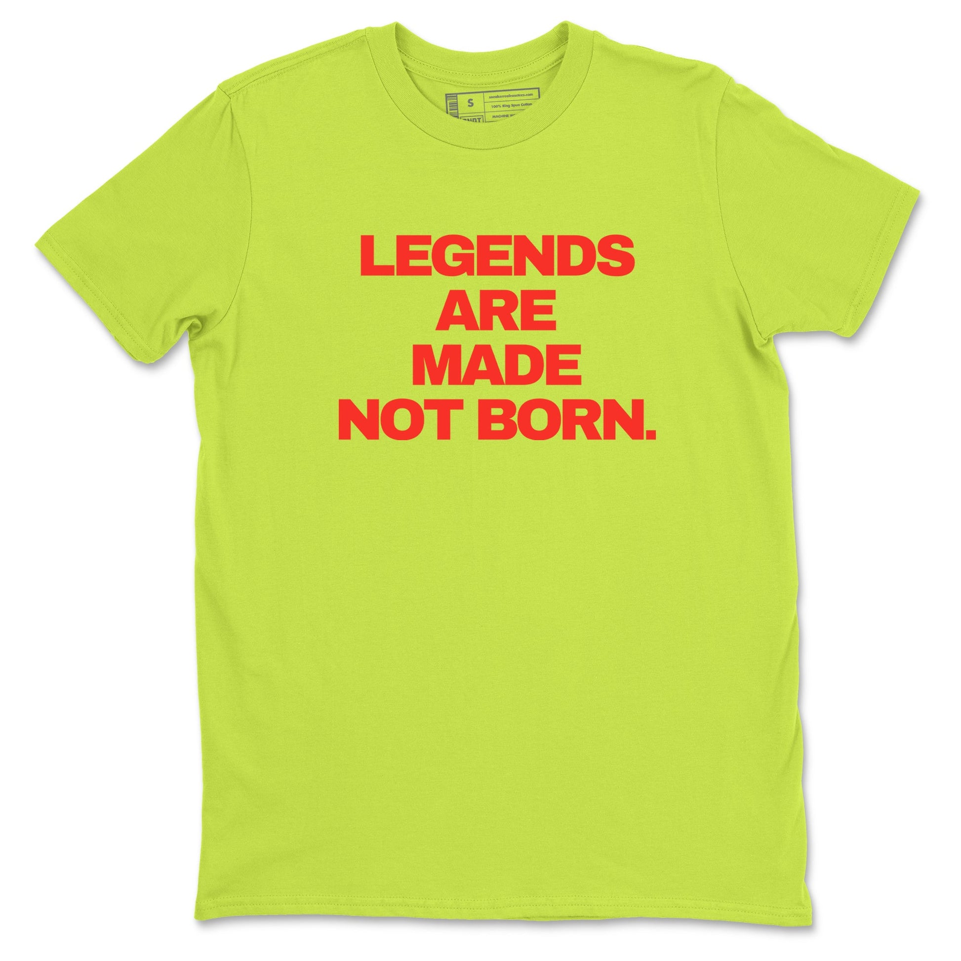 Sneaker Threads – Sneaker Tees To Match Nike JA 3 Under The Christmas Tree – Legends Are Made Not Born Graphic Tee Safety Green 2. Perfect for Jordan releases 2025 colorways. PerfecPerfect for Ja Morant sneaker releases and Christmas 2025 colorways.