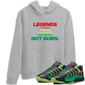 Sneaker Threads – Sneaker Tees To Match Nike KD 17 Easy Money Sniper – Legends Are Made Not Born Graphic Tee Heather Grey 1. Perfect for Jordan releases 2025 colorways. Perfect for Kevin Durant sneaker releases and Easy Money basketball colorways loved by hoopers in 2025.
