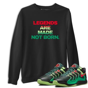 Sneaker Threads – Sneaker Tees To Match Nike KD 17 Easy Money Sniper – Legends Are Made Not Born Graphic Tee Black 1. Perfect for Jordan releases 2025 colorways. Perfect for Kevin Durant sneaker releases and Easy Money basketball colorways loved by hoopers in 2025.