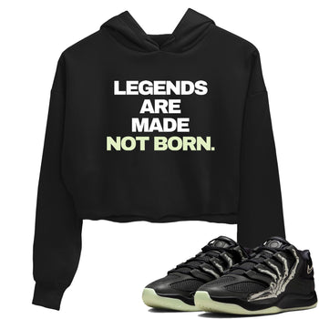 Sneaker Threads – Sneaker Tees To Match Nike KD 18 Halloween – Legends Are Made Not Born Crop Tee Black 1. Perfect for Jordan releases 2025 colorways. Perfect for Kevin Durant sneaker releases and Halloween 2025 colorways.