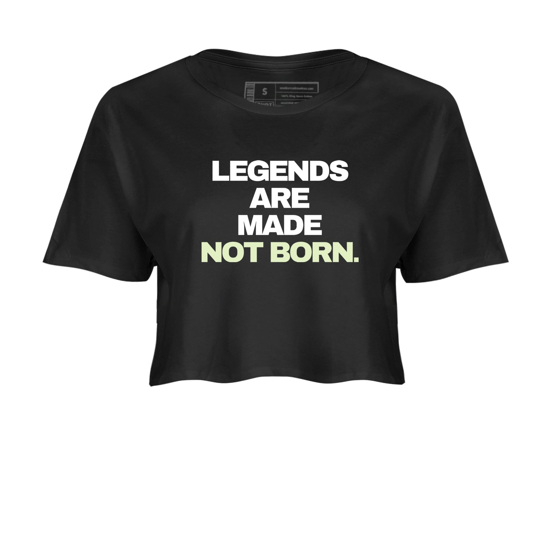 Sneaker Threads – Sneaker Tees To Match Nike KD 18 Halloween – Legends Are Made Not Born Crop Tee Black 2. Perfect for Jordan releases 2025 colorways. Perfect for Kevin Durant sneaker releases and Halloween 2025 colorways.