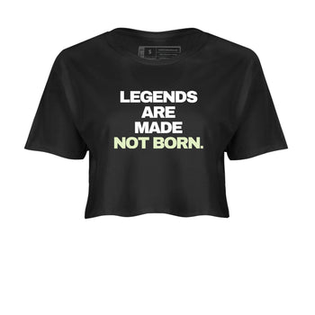 Sneaker Threads – Sneaker Tees To Match Nike KD 18 Halloween – Legends Are Made Not Born Crop Tee Black 2. Perfect for Jordan releases 2025 colorways. Perfect for Kevin Durant sneaker releases and Halloween 2025 colorways.