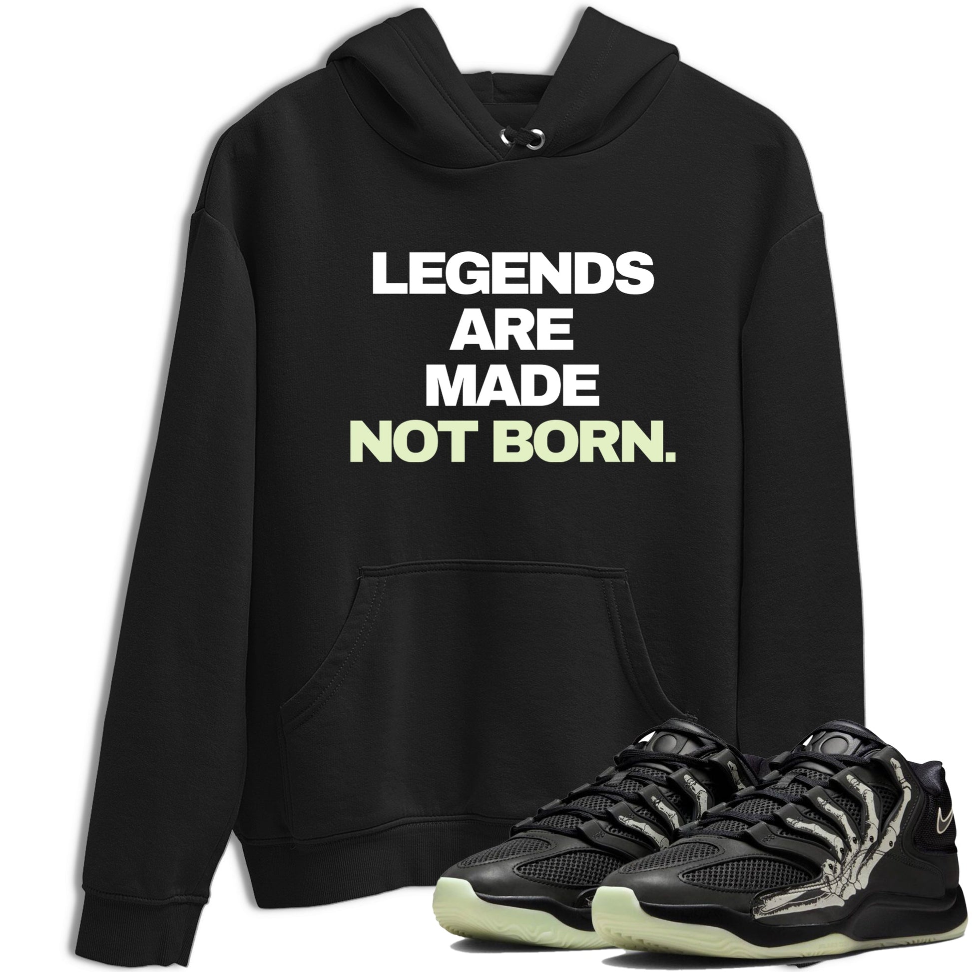 Sneaker Threads – Sneaker Tees To Match Nike KD 18 Halloween – Legends Are Made Not Born Graphic Tee Black 1. Perfect for Jordan releases 2025 colorways. Perfect for Kevin Durant sneaker releases and Halloween 2025 colorways.