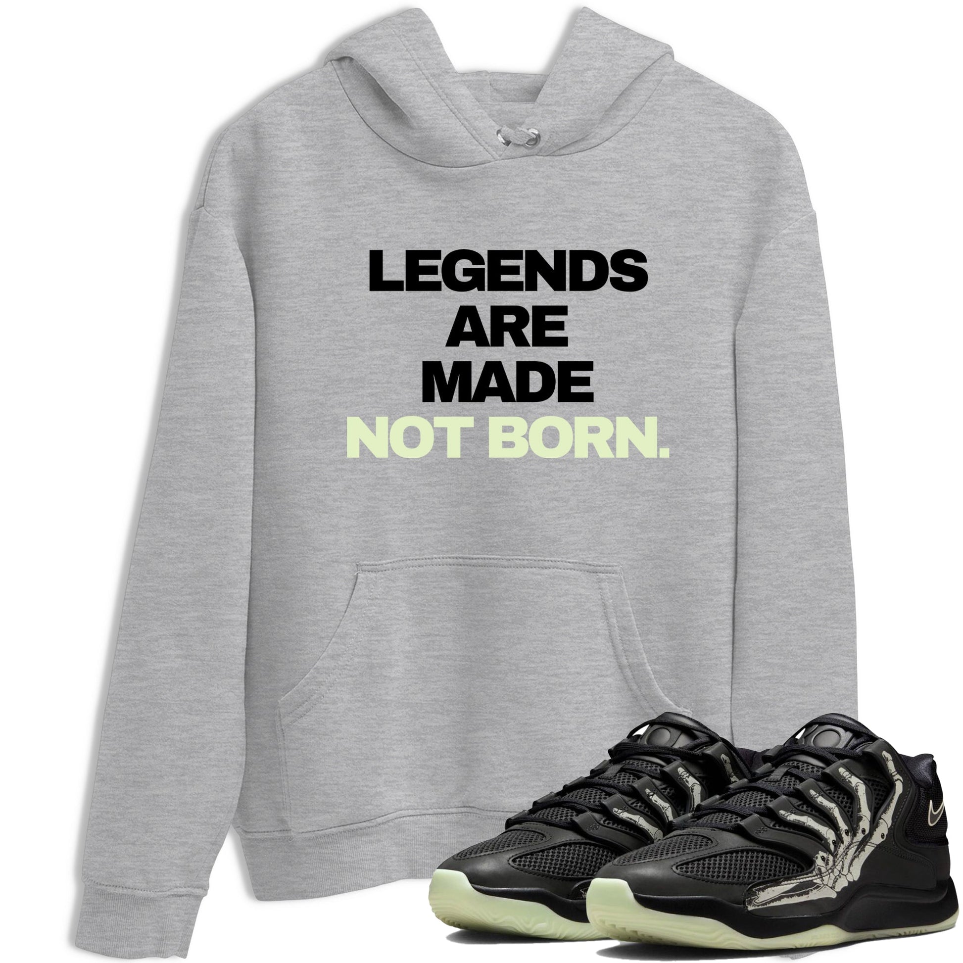 Sneaker Threads – Sneaker Tees To Match Nike KD 18 Halloween – Legends Are Made Not Born Graphic Tee Heather Grey 1. Perfect for Jordan releases 2025 colorways. Perfect for Kevin Durant sneaker releases and Halloween 2025 colorways.