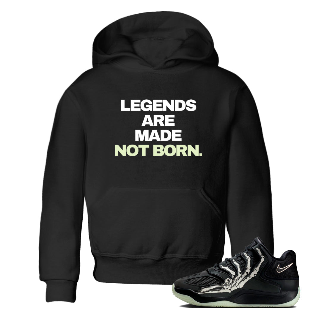 Sneaker Threads – Sneaker Tees To Match Nike KD 18 Halloween – Legends Are Made Not Born Youth Graphic Tee Black 1. Perfect for Jordan releases 2025 colorways. Perfect for Kevin Durant sneaker releases and Halloween 2025 colorways.