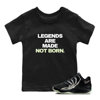 Sneaker Threads – Sneaker Tees To Match Nike KD 18 Halloween – Legends Are Made Not Born Youth Graphic Tee Black 1. Perfect for Jordan releases 2025 colorways. Perfect for Kevin Durant sneaker releases and Halloween 2025 colorways.