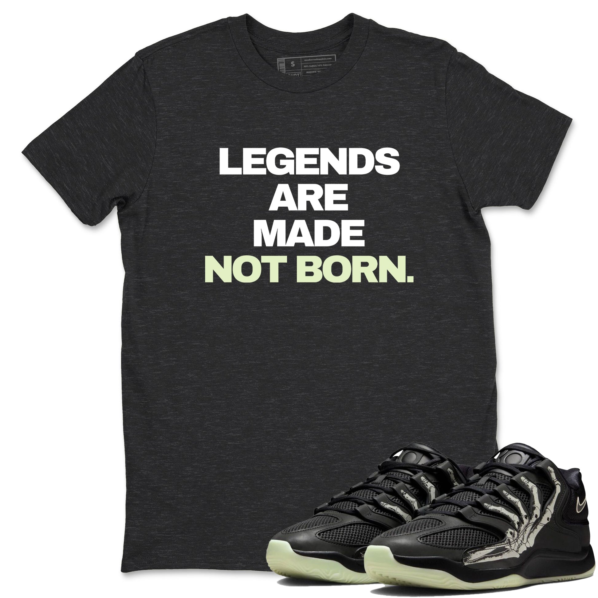 Sneaker Threads – Sneaker Tees To Match Nike KD 18 Halloween – Legends Are Made Not Born Graphic Tee Charcoal Heather 1. Perfect for Jordan releases 2025 colorways. Perfect for Kevin Durant sneaker releases and Halloween 2025 colorways.