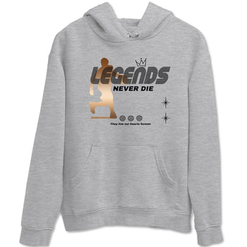 Foams One Metallic Copper shirts to match jordans Legends Never Die sneaker match tees Air Foamposite One Metallic Copper match shoes to clothes SNRT Sneaker Tees unisex cotton Heather Grey 2 shirts