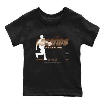 Foams One Metallic Copper shirts to match jordans Legends Never Die sneaker match tees Air Foamposite One Metallic Copper match shoes to clothes SNRT Sneaker Tees Youth Baby Black 2 tee