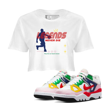 AF 3 Nigo shirtsto match jordans Legends Never Die sneaker match tees Air Force 3 Low x Nigo Blue Void and Tour Yellow match shoes to clothes SNRT Sneaker Tees unisex cotton White 1 crop tee