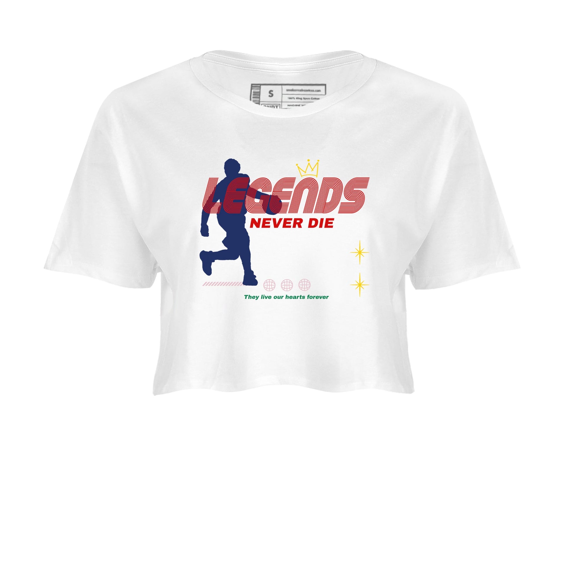 AF 3 Nigo shirtsto match jordans Legends Never Die sneaker match tees Air Force 3 Low x Nigo Blue Void and Tour Yellow match shoes to clothes SNRT Sneaker Tees unisex cotton White 2 crop tee