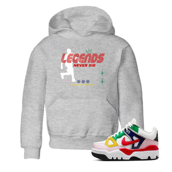 AF 3 Nigo shirtsto match jordans Legends Never Die sneaker match tees Air Force 3 Low x Nigo Blue Void and Tour Yellow match shoes to clothes SNRT Sneaker Tees Youth Baby Heather Grey 1 tee