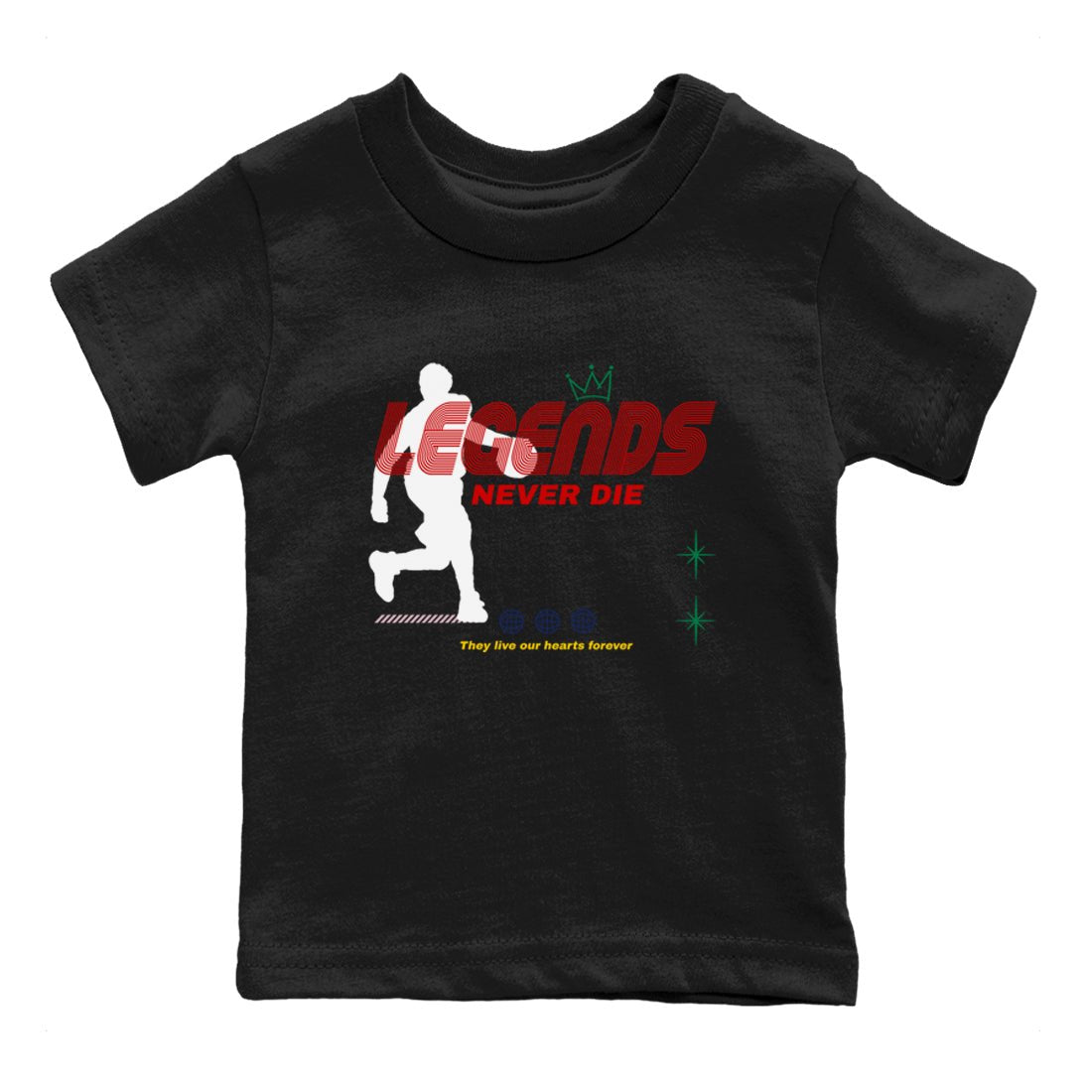 AF 3 Nigo shirtsto match jordans Legends Never Die sneaker match tees Air Force 3 Low x Nigo Blue Void and Tour Yellow match shoes to clothes SNRT Sneaker Tees Youth Baby Black 2 tee