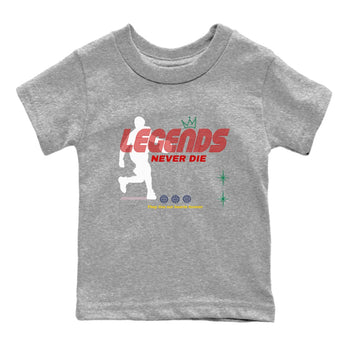 AF 3 Nigo shirtsto match jordans Legends Never Die sneaker match tees Air Force 3 Low x Nigo Blue Void and Tour Yellow match shoes to clothes SNRT Sneaker Tees Youth Baby Heather Grey 2 tee