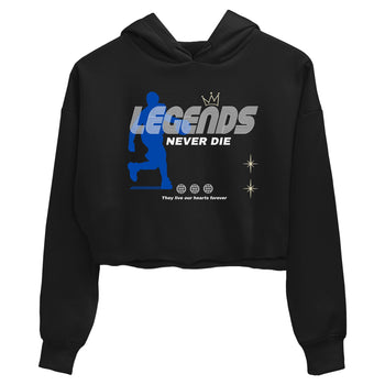 1s Game Royal shirts to match jordans Legends Never Die sneaker match tees Air Jordan 1 Retro Low OG Game Royal match shoes to clothes SNRT Sneaker Tees unisex cotton Black 2 crop tee