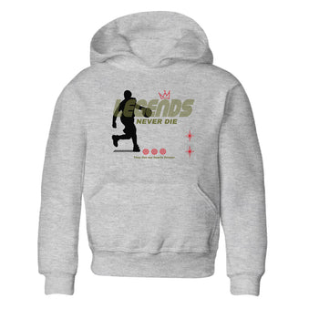 Jordan 1 Olive t shirts to match sneakers Legends Never Die sneaker match tees Air Jordan 1 Low x Travis Scott Reverse Olive tee SNRT Sneaker Tees Youth Baby Heather Grey 2 tee