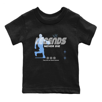 11s Legend Blue shirts to match jordans Legends Never Die sneaker match tees Air Jordan 11 Legend Blue match shoes to clothes SNRT Sneaker Tees Youth Baby Black 2 tee
