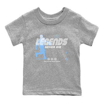 11s Legend Blue shirts to match jordans Legends Never Die sneaker match tees Air Jordan 11 Legend Blue match shoes to clothes SNRT Sneaker Tees Youth Baby Heather Grey 2 tee