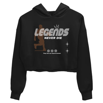 12s Baroque Brown shirts to match jordans Legends Never Die sneaker match tees Air Jordan 12 Baroque Brown match shoes to clothes SNRT Sneaker Tees unisex cotton Black 2 crop tee