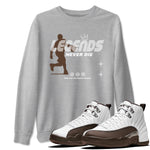 12s Baroque Brown shirts to match jordans Legends Never Die sneaker match tees Air Jordan 12 Baroque Brown match shoes to clothes SNRT Sneaker Tees unisex cotton Heather Grey 1 shirts