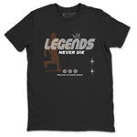 12s Baroque Brown shirts to match jordans Legends Never Die sneaker match tees Air Jordan 12 Baroque Brown match shoes to clothes SNRT Sneaker Tees unisex cotton Black 2 shirts