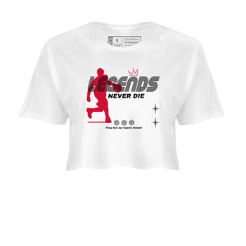 12s Flu Game shirts to match jordans Legends Never Die best t shirts to wear with jordans Air Jordan 12 Retro Flu Black and Varsity Red match shoes to clothes SNRT Sneaker Tees unisex cotton White 2 crop tee