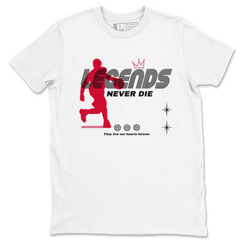 12s Flu Game shirts to match jordans Legends Never Die best t shirts to wear with jordans Air Jordan 12 Retro Flu Black and Varsity Red match shoes to clothes SNRT Sneaker Tees unisex cotton White 2 shirts