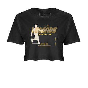 12s Phantom shirts to match jordans Legends Never Die sneaker match tees Air Jordan 12 WMNS Phantom match shoes to clothes SNRT Sneaker Tees unisex cotton Black 2 crop tee