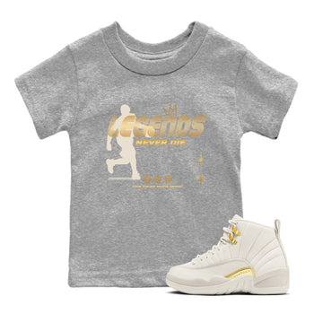 12s Phantom shirts to match jordans Legends Never Die sneaker match tees Air Jordan 12 WMNS Phantom match shoes to clothes SNRT Sneaker Tees Youth Baby Heather Grey 1 tee