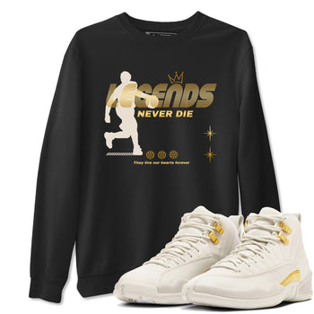 12s Phantom shirts to match jordans Legends Never Die sneaker match tees Air Jordan 12 WMNS Phantom match shoes to clothes SNRT Sneaker Tees unisex cotton Black 1 shirts
