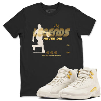 12s Phantom shirts to match jordans Legends Never Die sneaker match tees Air Jordan 12 WMNS Phantom match shoes to clothes SNRT Sneaker Tees unisex cotton Black 1 shirts
