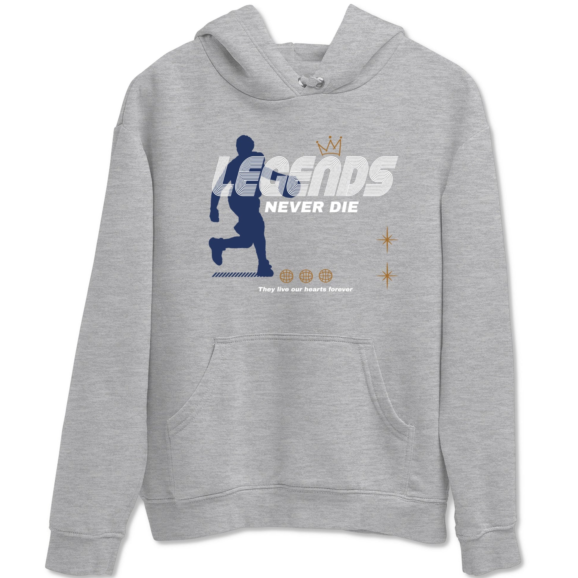 13s Midnight Navy shirts to match jordans Legends Never Die sneaker match tees Air Jordan 13 Midnight Navy match shoes to clothes SNRT Sneaker Tees unisex cotton Heather Grey 2 shirts