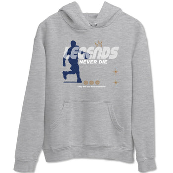 13s Midnight Navy shirts to match jordans Legends Never Die sneaker match tees Air Jordan 13 Midnight Navy match shoes to clothes SNRT Sneaker Tees unisex cotton Heather Grey 2 shirts