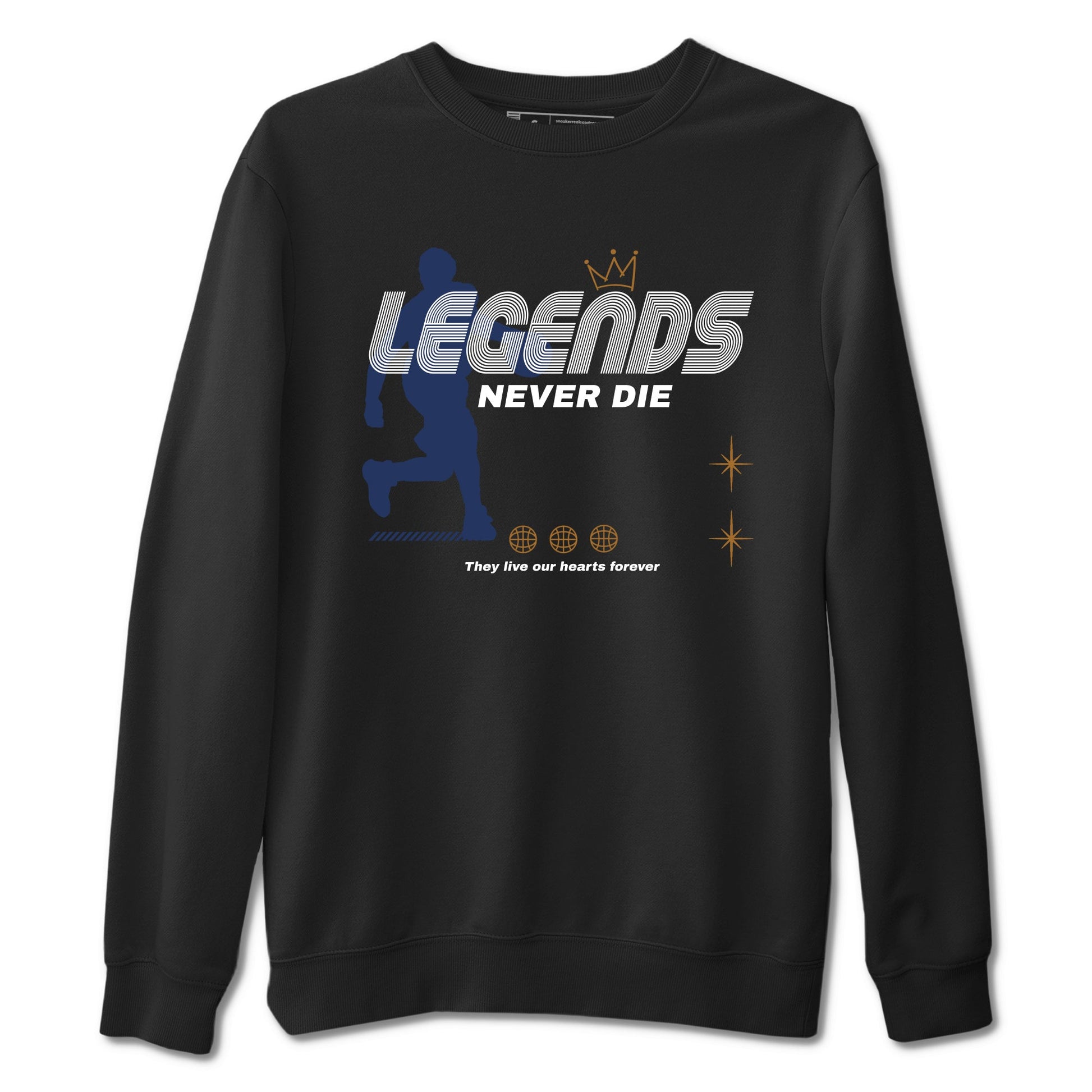 13s Midnight Navy shirts to match jordans Legends Never Die sneaker match tees Air Jordan 13 Midnight Navy match shoes to clothes SNRT Sneaker Tees unisex cotton Black 2 shirts