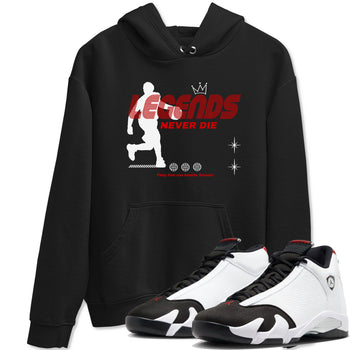 Air Jordan 14 Black Toe t shirts to match sneakers Legends Never Die sneaker match tees 14s Black Toe sneaker match tee SNRT Sneaker Tees unisex cotton Black 1 shirts