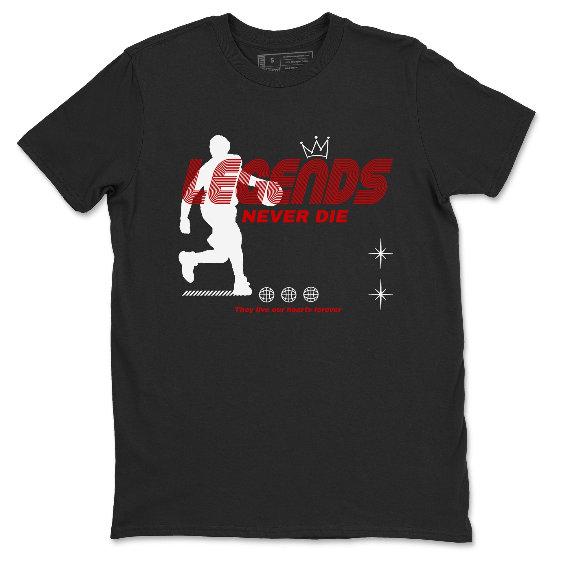 Air Jordan 14 Black Toe t shirts to match sneakers Legends Never Die sneaker match tees 14s Black Toe sneaker match tee SNRT Sneaker Tees unisex cotton Black 2 shirts