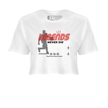 3s Black Cement shirts to match jordans Legends Never Die sneaker match tees Air Jordan 3 Black Cement match shoes to clothes SNRT Sneaker Tees unisex cotton White 2 crop tee