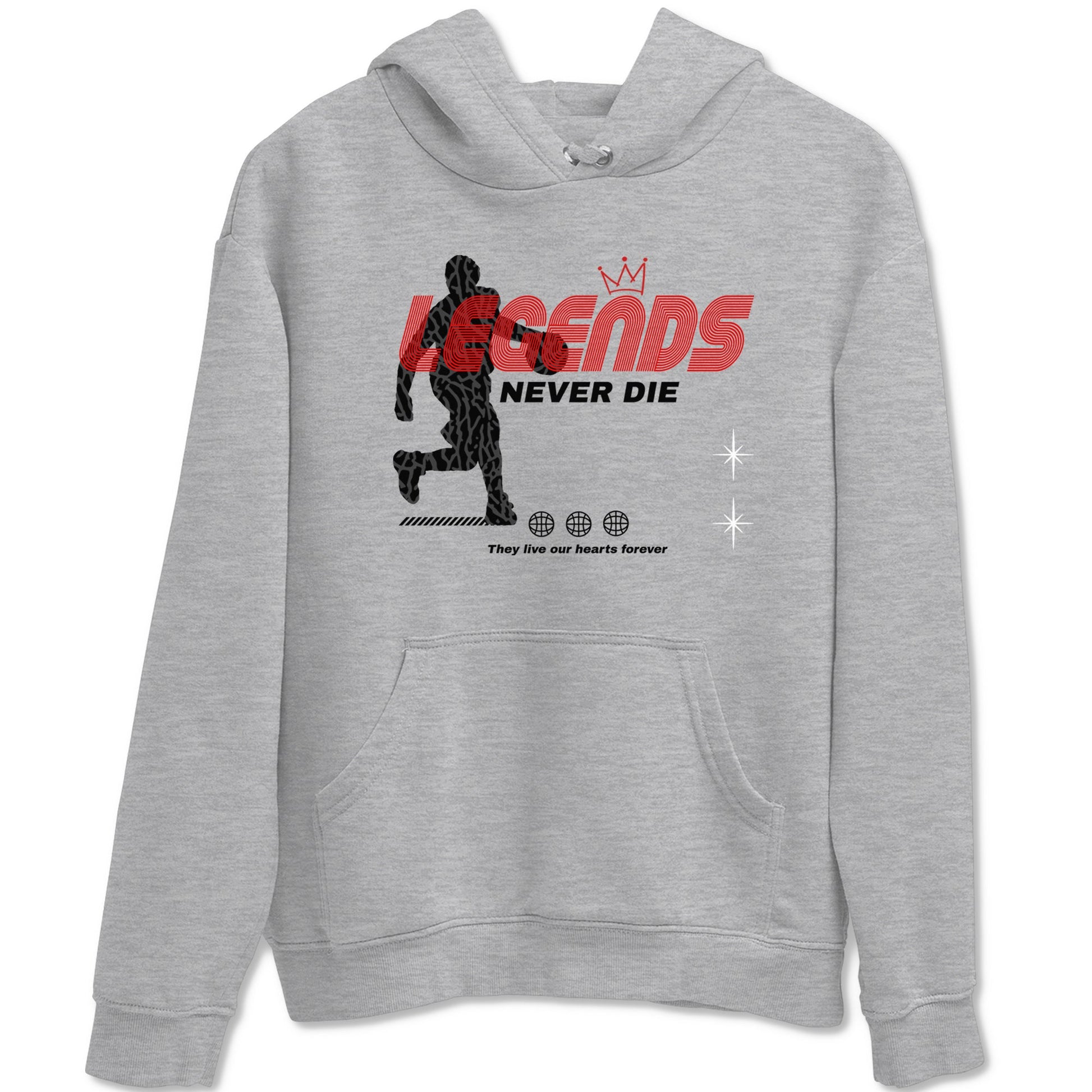 3s Black Cement shirts to match jordans Legends Never Die sneaker match tees Air Jordan 3 Black Cement match shoes to clothes SNRT Sneaker Tees unisex cotton Heather Grey 2 shirts
