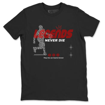 3s Black Cement shirts to match jordans Legends Never Die sneaker match tees Air Jordan 3 Black Cement match shoes to clothes SNRT Sneaker Tees unisex cotton Black 2 shirts