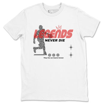 3s Black Cement shirts to match jordans Legends Never Die sneaker match tees Air Jordan 3 Black Cement match shoes to clothes SNRT Sneaker Tees unisex cotton White 2 shirts