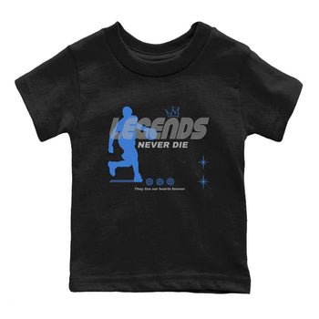 3s Lucky Shorts shirts to match jordans Legends Never Die best t shirts to wear with jordans Air Jordan 3 Lucky Shorts match shoes to clothes SNRT Sneaker Tees Youth Baby Black 2 tee